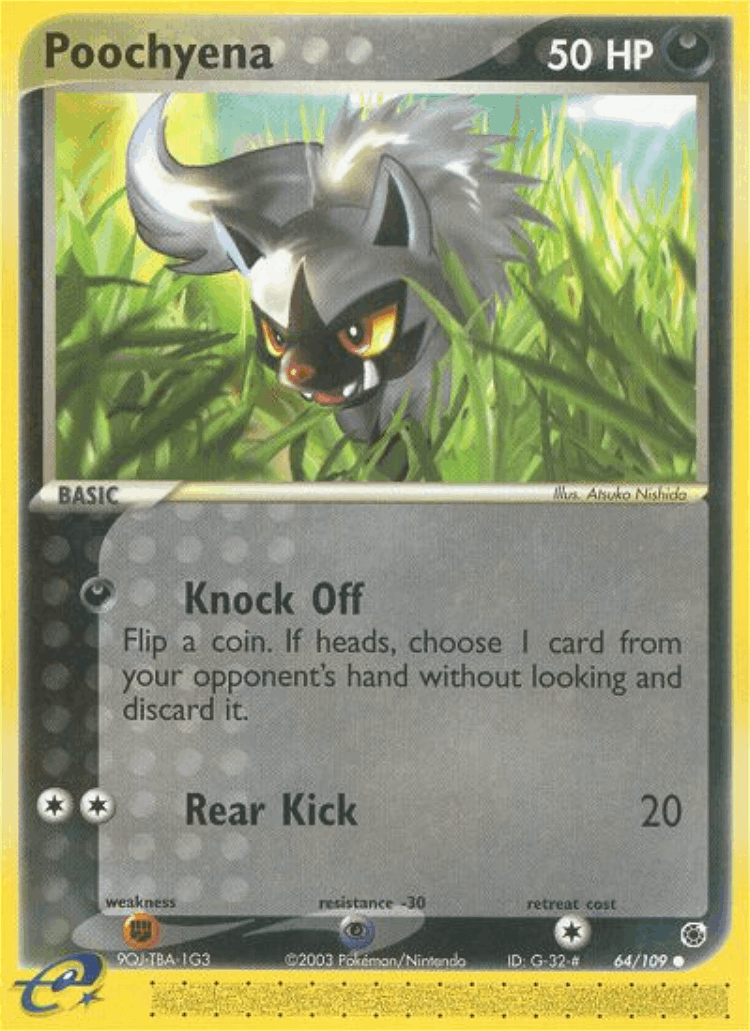 Poochyena #64 from Ruby & Sapphire - Common - Illustrated by Atsuko Nishida