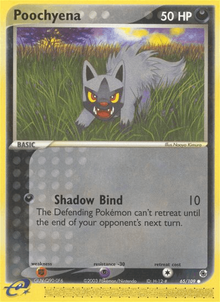 Poochyena #65 from Ruby & Sapphire - Common - Illustrated by Naoyo Kimura