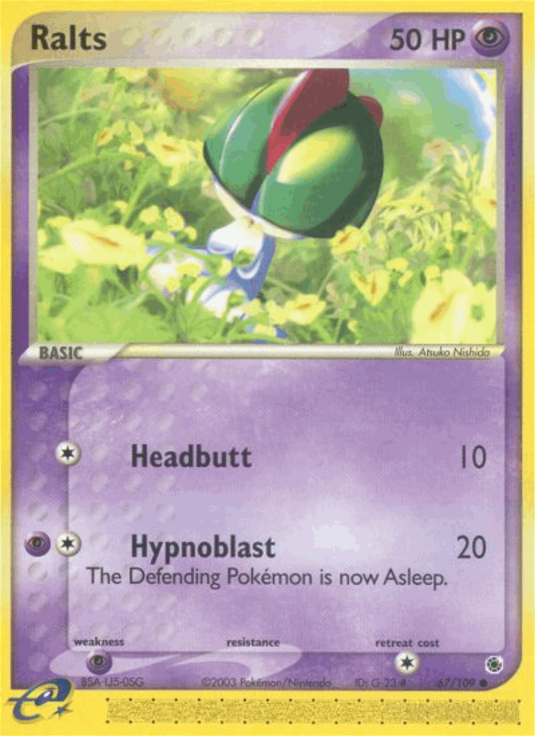Ralts #67 from Ruby & Sapphire - Common - Illustrated by Atsuko Nishida
