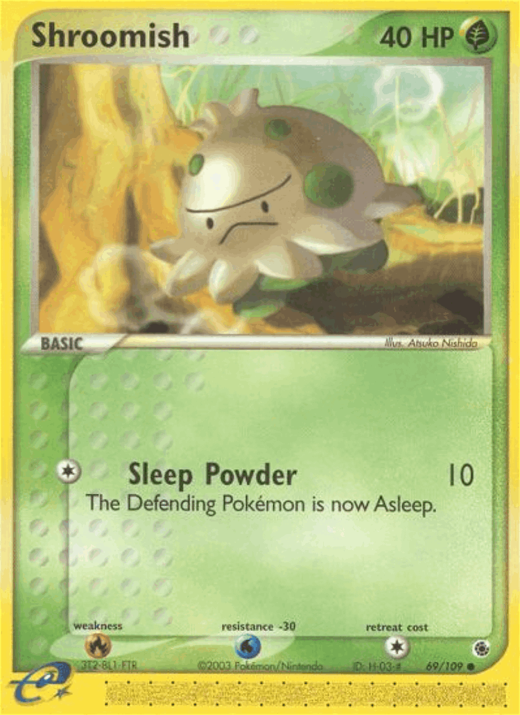 Shroomish #69 from Ruby & Sapphire - Common - Illustrated by Atsuko Nishida
