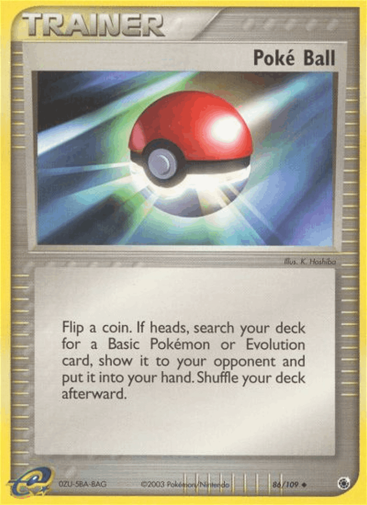 Poké Ball #86 from Ruby & Sapphire - Uncommon - Illustrated by K. Hoshiba