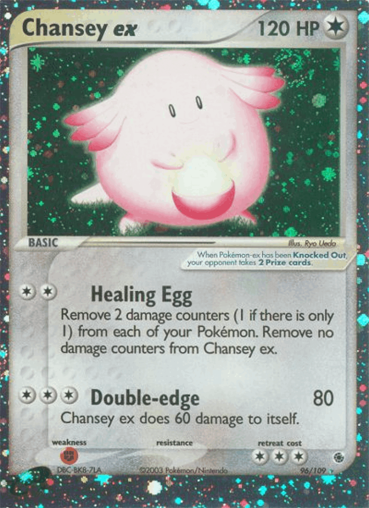 Chansey ex #96 from Ruby & Sapphire - Rare Holo EX - Illustrated by Ryo Ueda