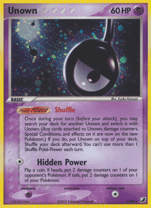 Unown Unseen Forces card