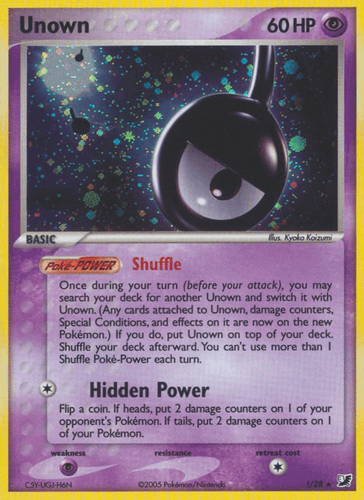 Unown #0 from Unseen Forces - Rare - Illustrated by Kyoko Koizumi