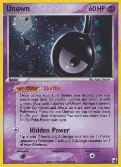 Unown Pokémon TCG card art