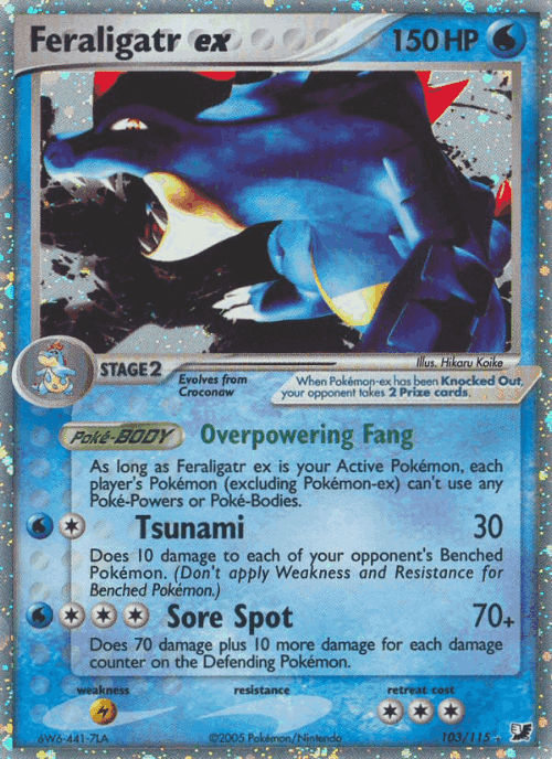Feraligatr ex Unseen Forces card