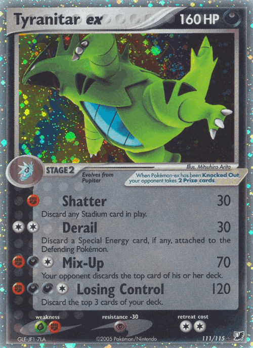 Tyranitar ex Unseen Forces card
