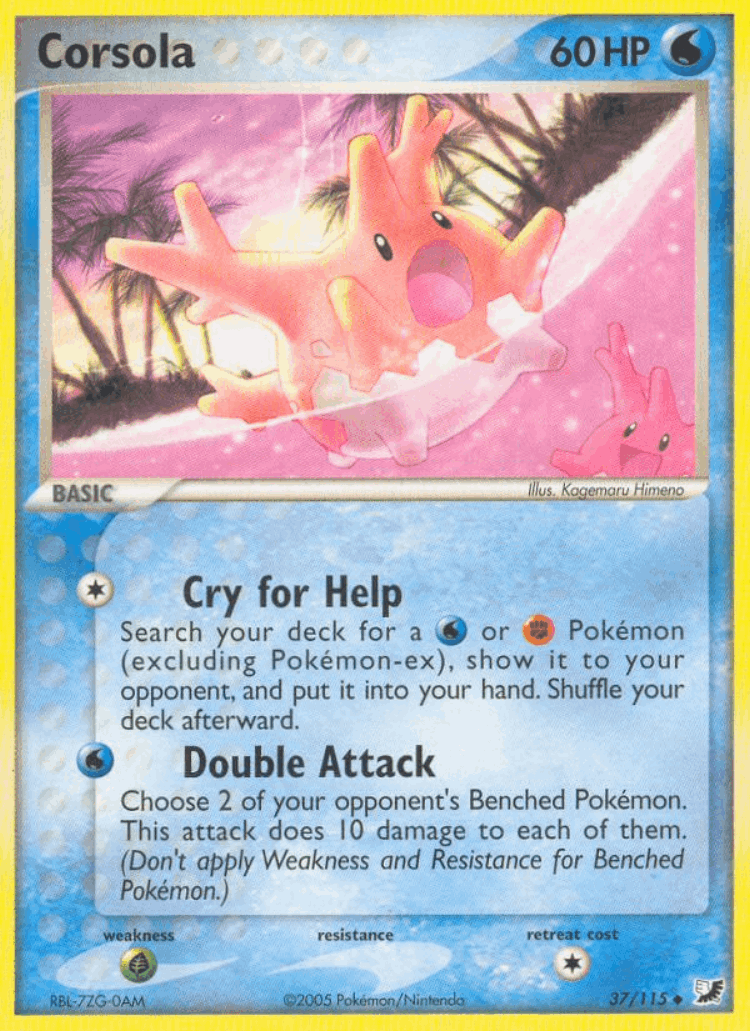 Corsola #37 from Unseen Forces - Uncommon - Illustrated by Kagemaru Himeno