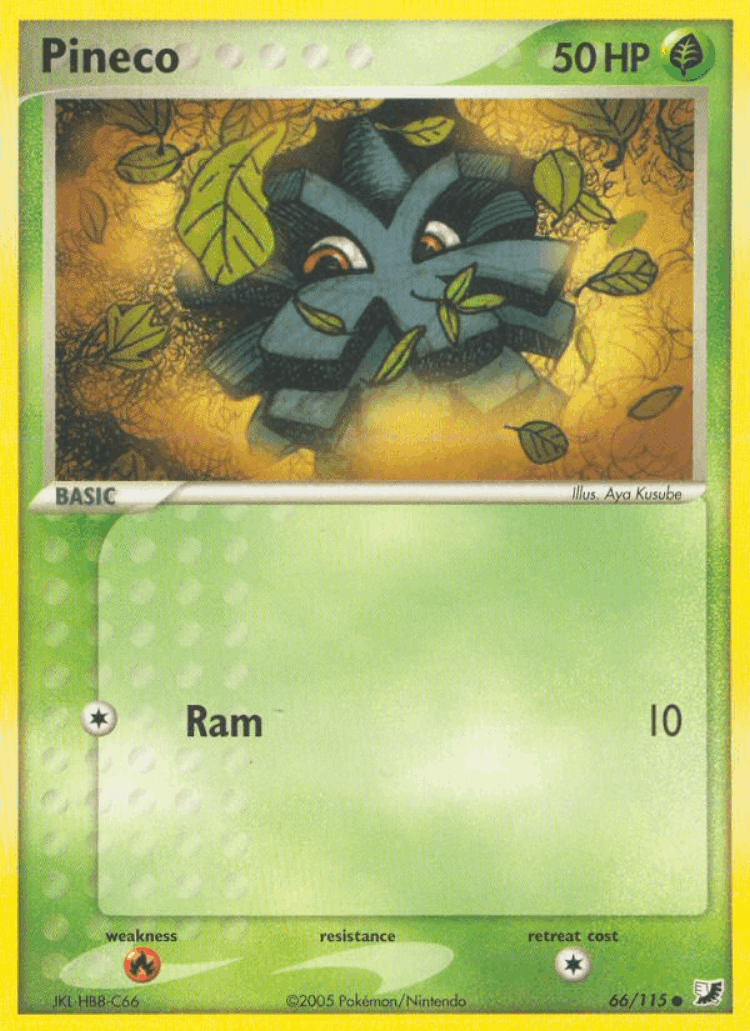 Pineco #66 from Unseen Forces - Common - Illustrated by Aya Kusube
