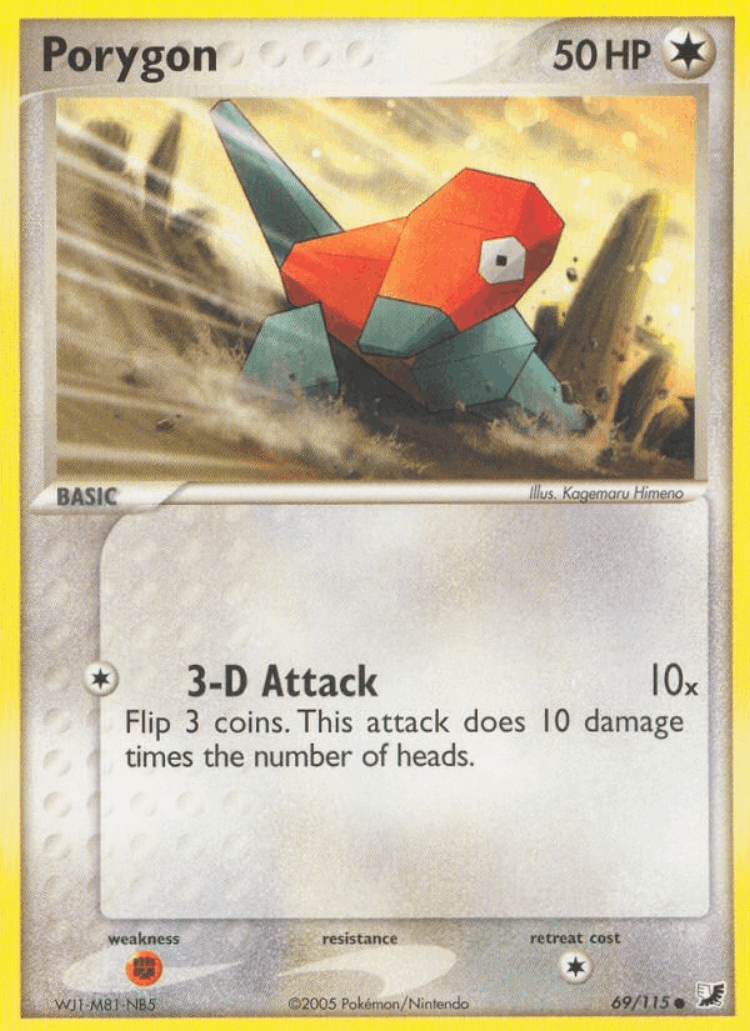Porygon #69 from Unseen Forces - Common - Illustrated by Kagemaru Himeno