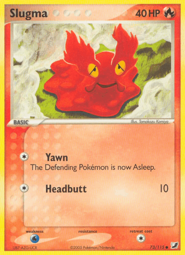 Slugma #73 from Unseen Forces - Common - Illustrated by Tomokazu Komiya