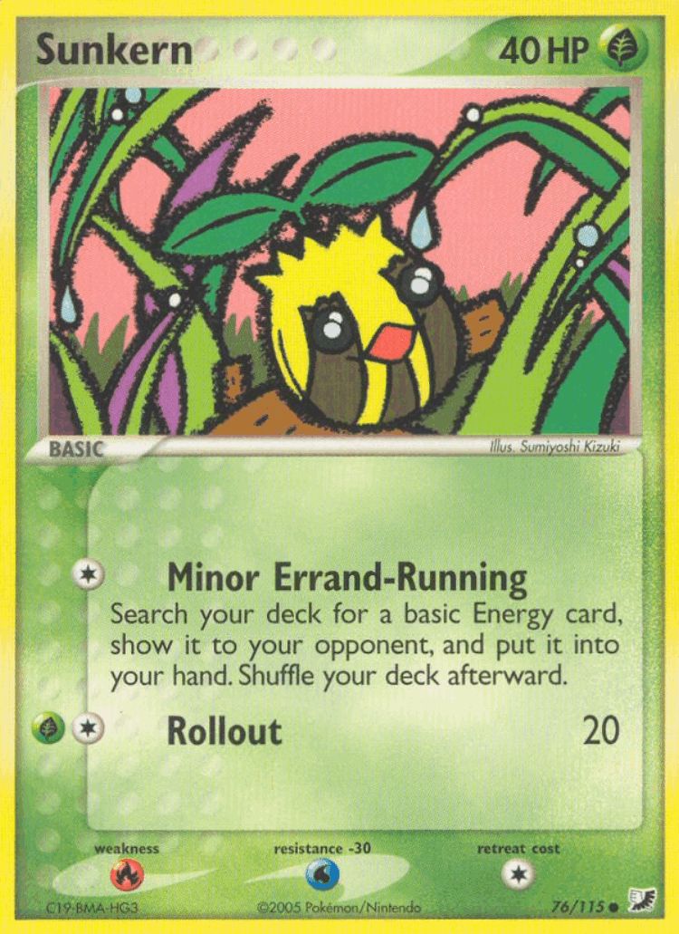 Sunkern #76 from Unseen Forces - Common - Illustrated by Sumiyoshi Kizuki