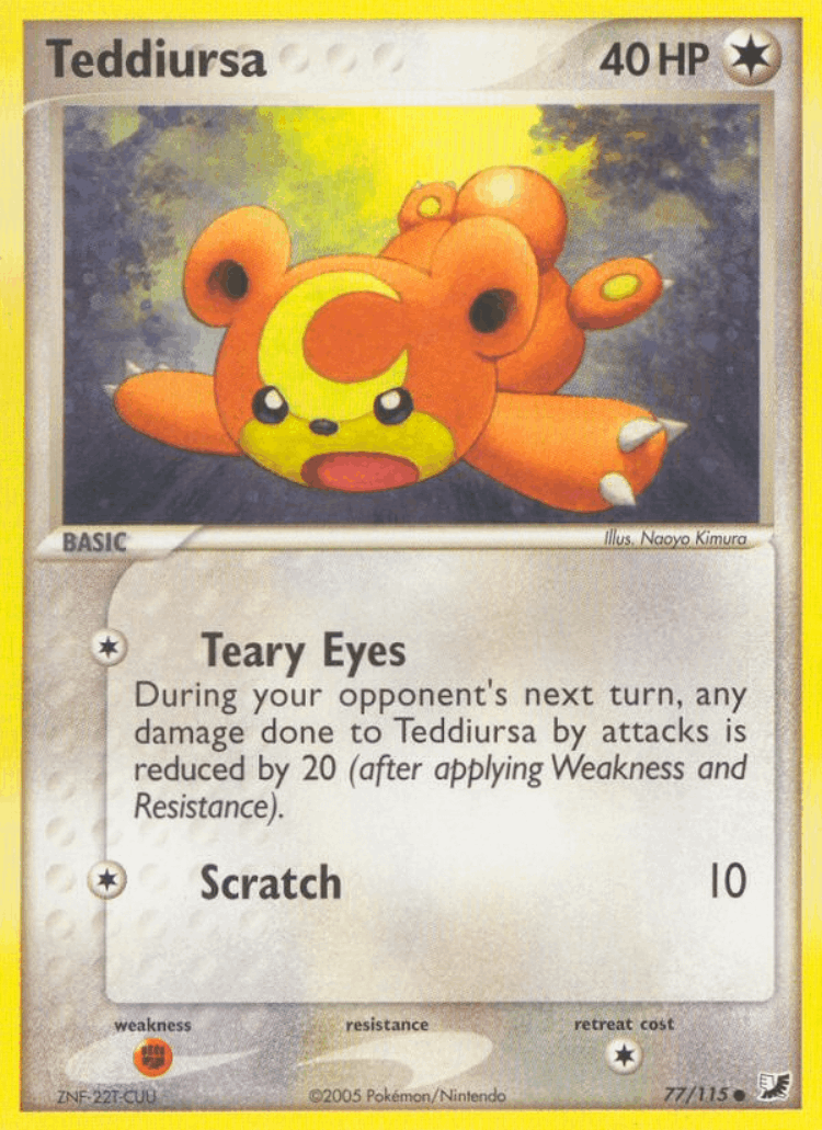 Teddiursa #77 from Unseen Forces - Common - Illustrated by Naoyo Kimura
