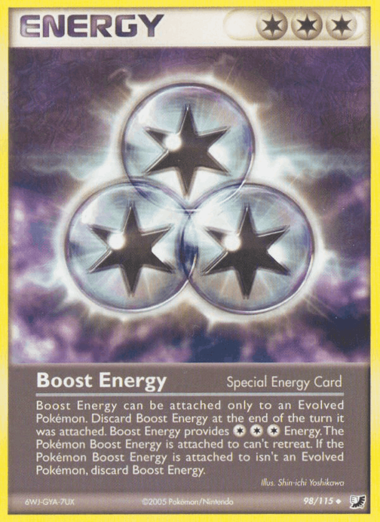 Boost Energy #98 from Unseen Forces - Uncommon - Illustrated by Shin-ichi Yoshikawa