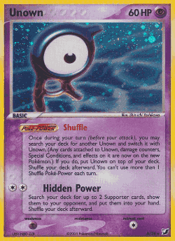Unown Pokémon TCG card art