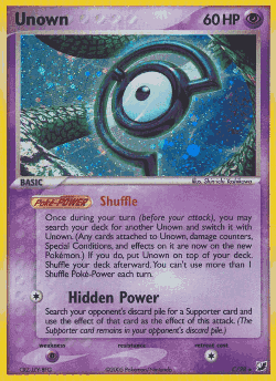 Unown Pokémon TCG card art