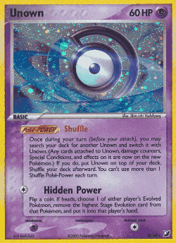 Unown Pokémon TCG card art