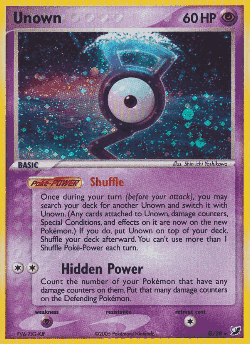 Unown Pokémon TCG card art