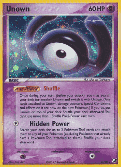 Unown Pokémon TCG card art