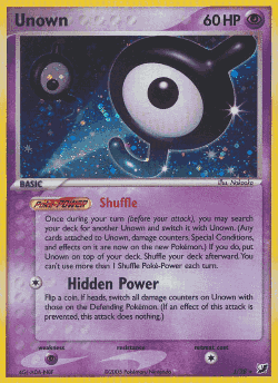 Unown Pokémon TCG card art