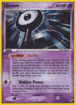 Unown Pokémon TCG card art