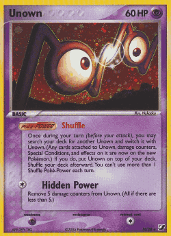 Unown Pokémon TCG card art
