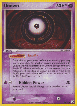 Unown Pokémon TCG card art