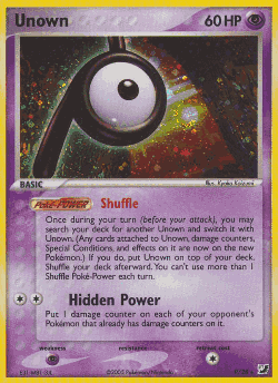 Unown Pokémon TCG card art