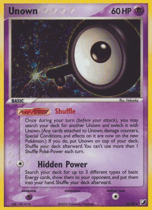 Unown Unseen Forces card