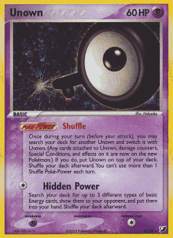 Unown Pokémon TCG card art