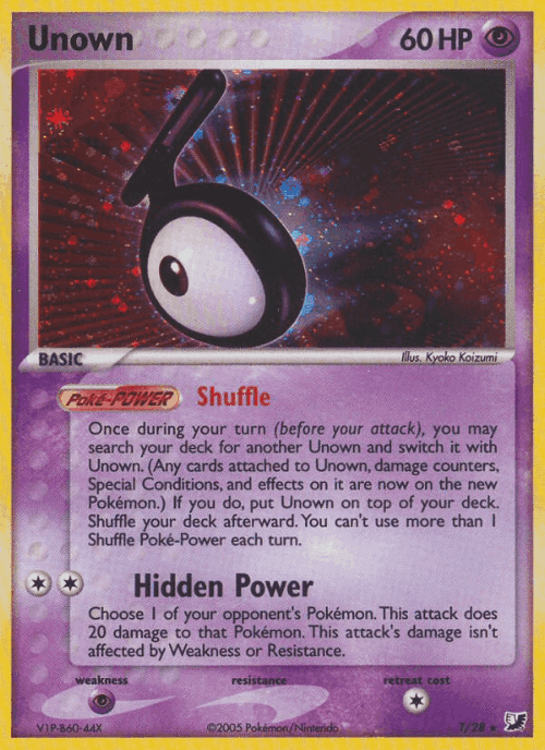 Unown Unseen Forces card