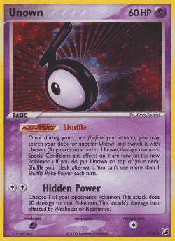 Unown Pokémon TCG card art