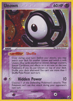 Unown Pokémon TCG card art