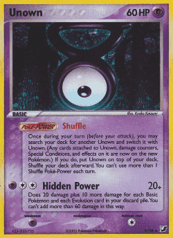 Unown Pokémon TCG card art