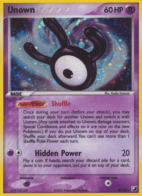Unown Unseen Forces card