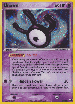 Unown Pokémon TCG card art