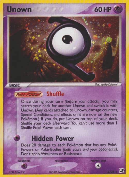 Unown Unseen Forces card