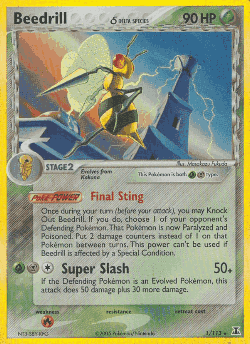 Beedrill δ Pokémon TCG card art