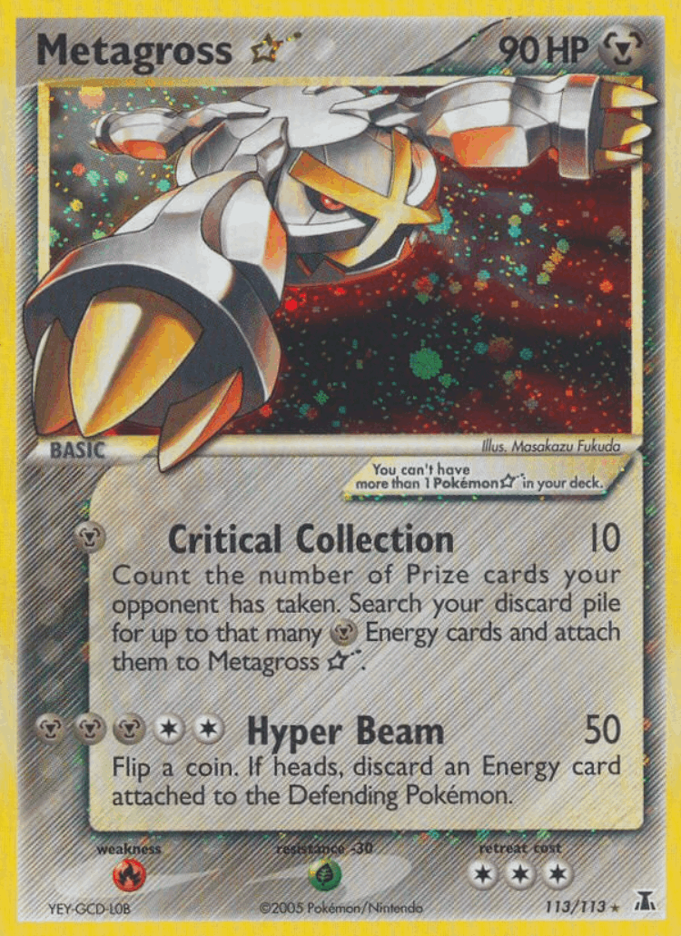 Metagross ☆ #113 from Delta Species - Rare Holo Star - Illustrated by Masakazu Fukuda