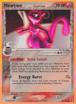 Mewtwo δ Pokémon TCG card art