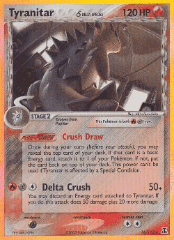 Tyranitar δ Pokémon TCG card art