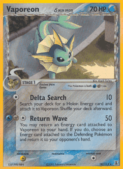 Vaporeon δ Pokémon TCG card art