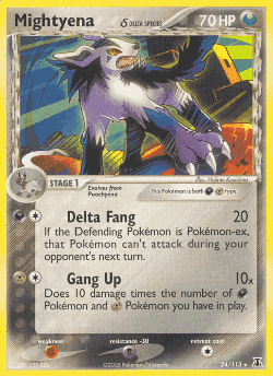Mightyena δ Pokémon TCG card art