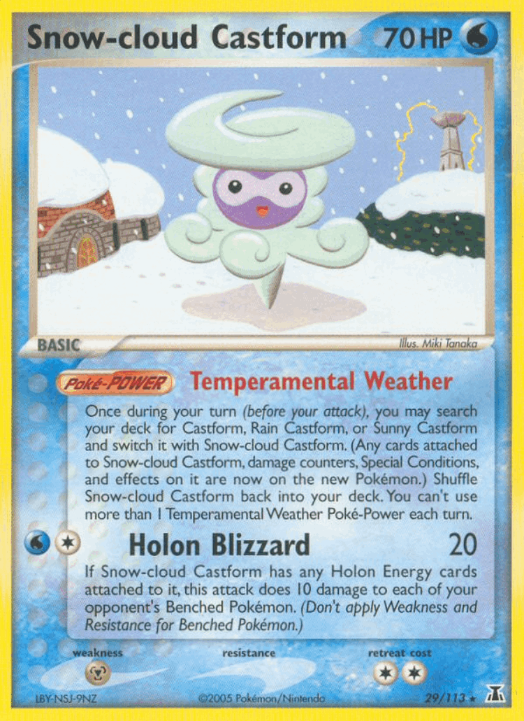 Snow-cloud Castform #29 from Delta Species - Rare - Illustrated by Miki Tanaka