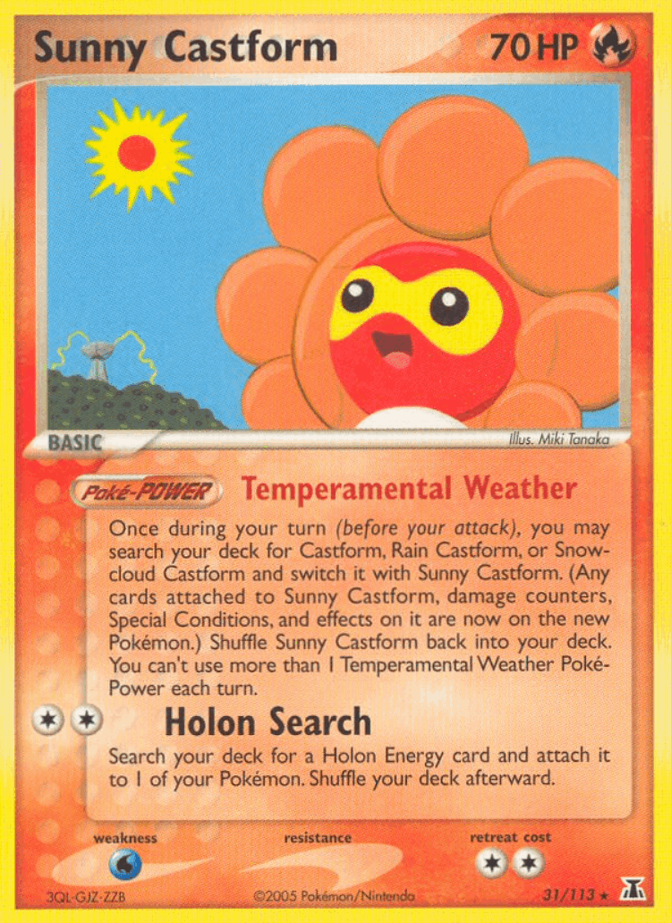 Sunny Castform #31 from Delta Species - Rare - Illustrated by Miki Tanaka