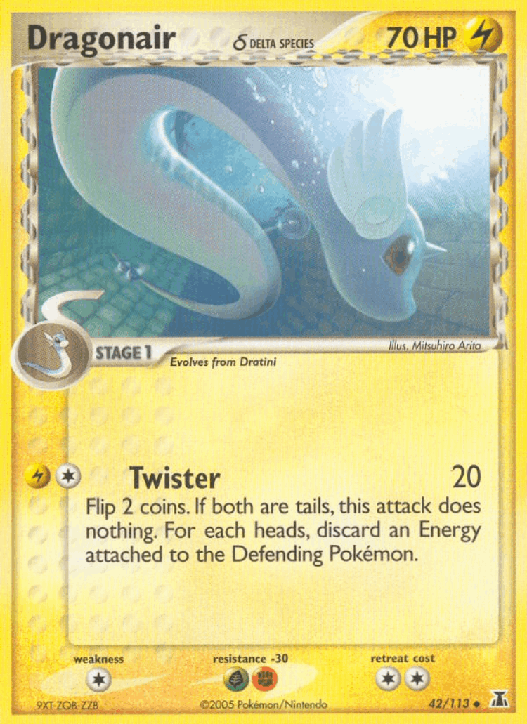 Dragonair δ #42 from Delta Species - Uncommon - Illustrated by Mitsuhiro Arita