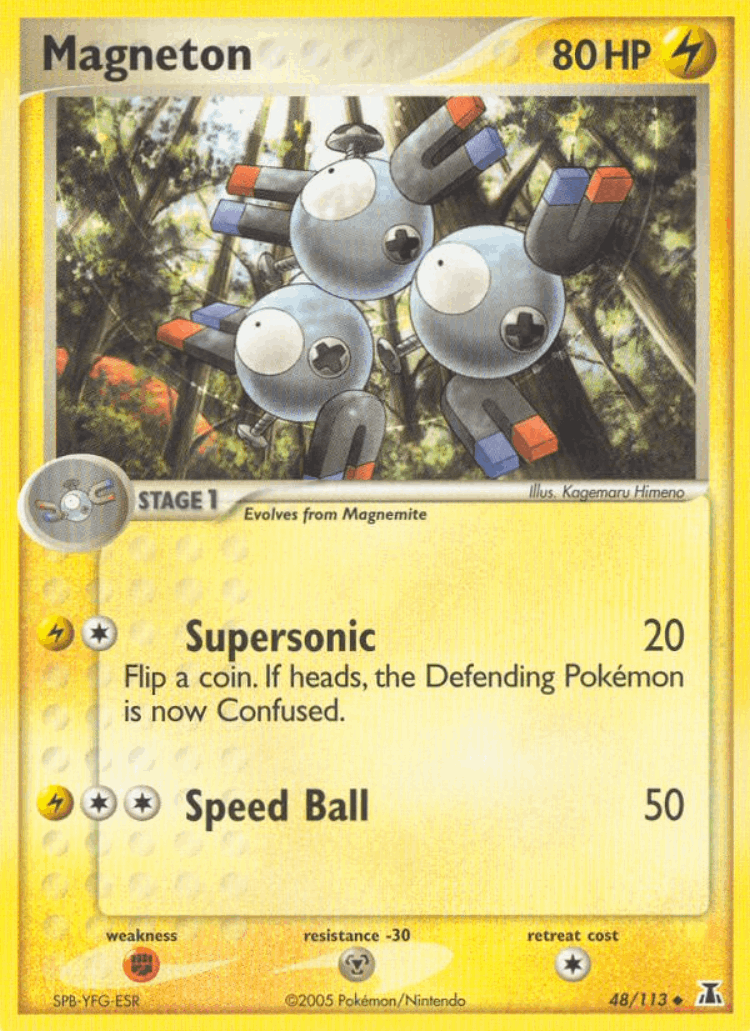 Magneton #48 from Delta Species - Uncommon - Illustrated by Kagemaru Himeno