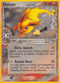 Flareon δ Pokémon TCG card art