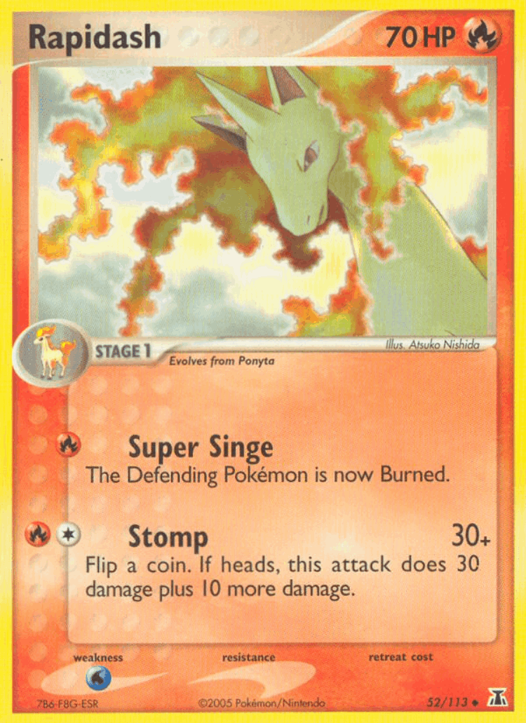 Rapidash #52 from Delta Species - Uncommon - Illustrated by Atsuko Nishida