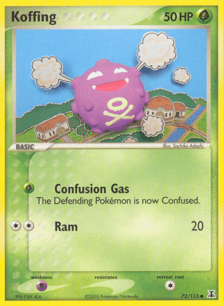 Koffing #72 from Delta Species - Common - Illustrated by Sachiko Adachi